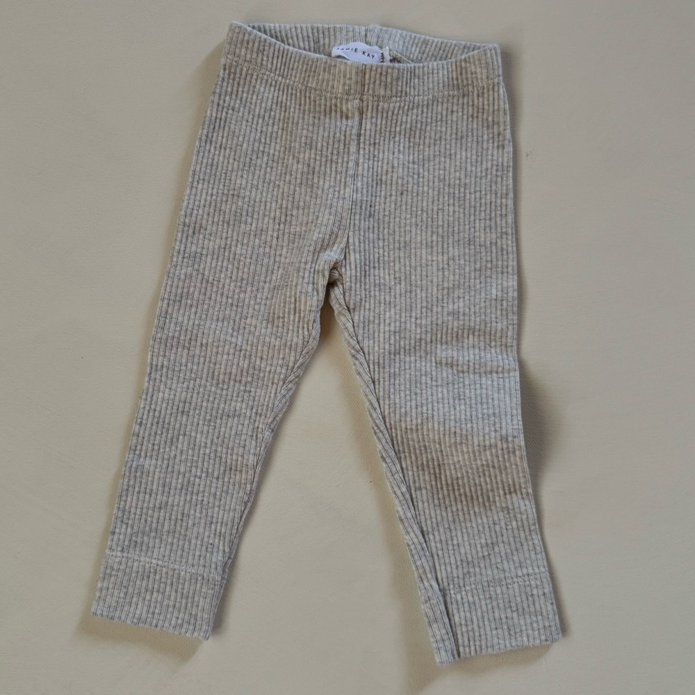 Jamie Kay Ribbed Leggings Oatmeal 3-6M